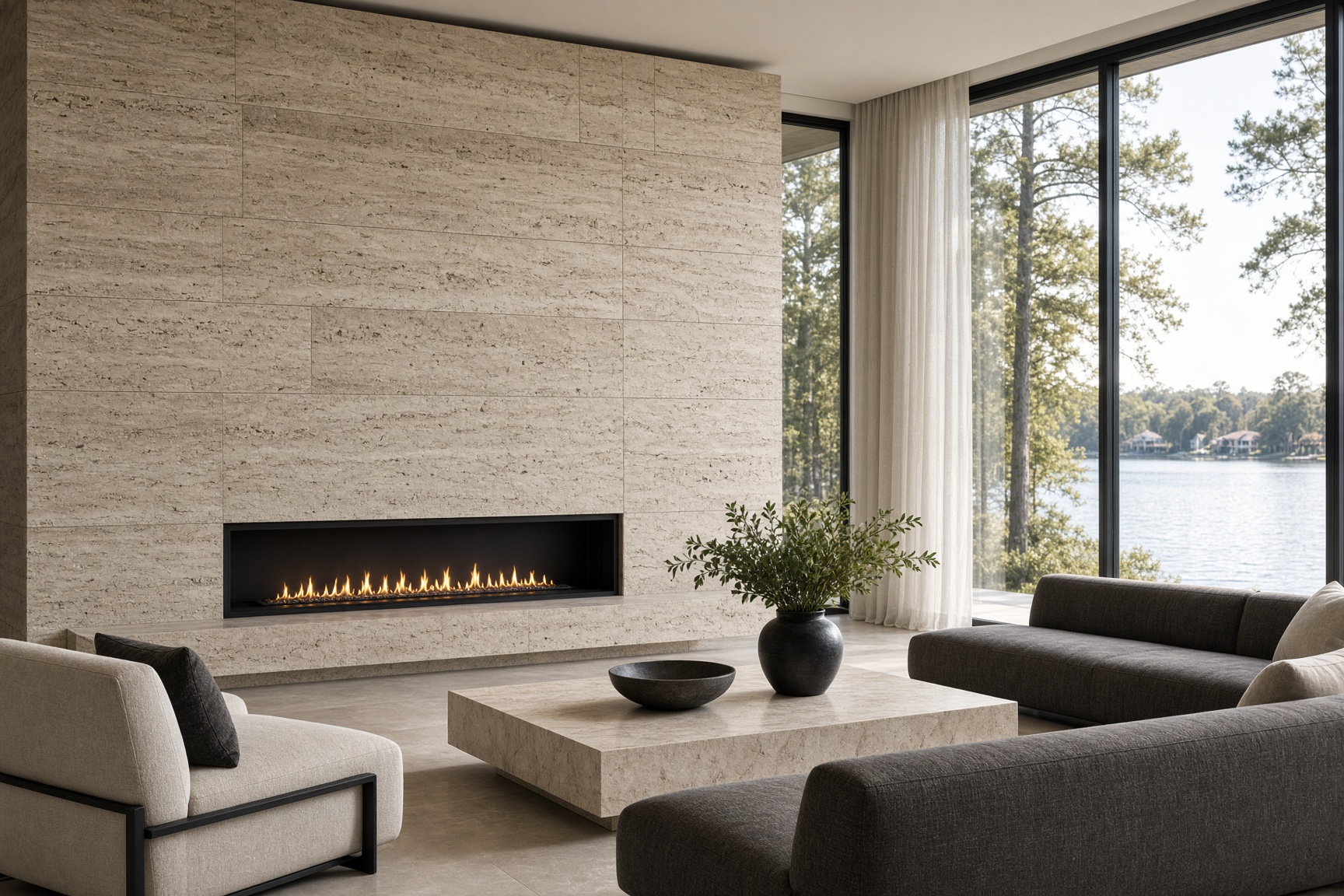 Lakeland Travertine Fireplace